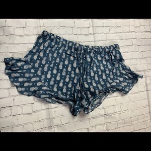 Blue flowy shorts